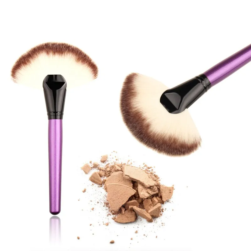 New Arrival Professinoal Large Slim Fan Makeup Brush Highlighter Face