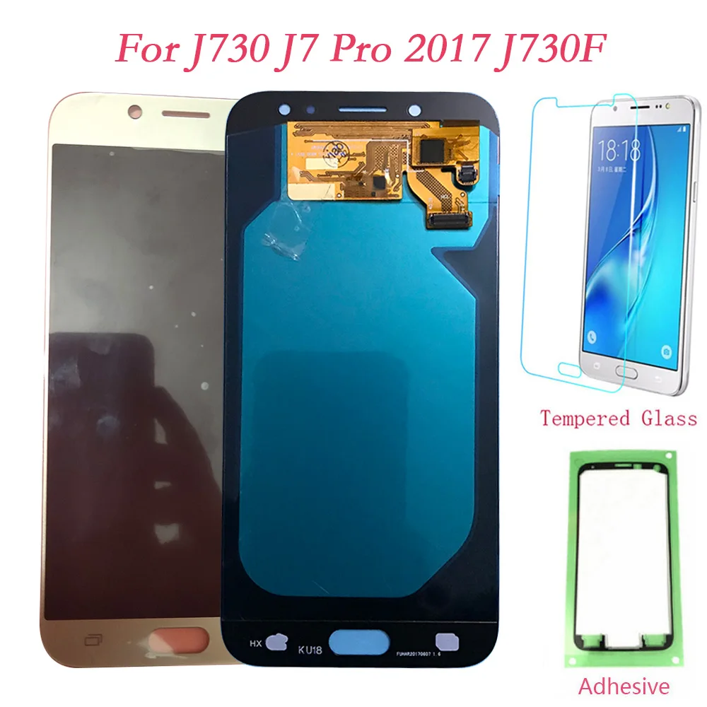 

AMOLED LCD Screen For Samsung Galaxy J7 Pro 2017 J730F J730FM Touch Screen Digitizer LCD Display Frame For Samsung J730 J7 Pro