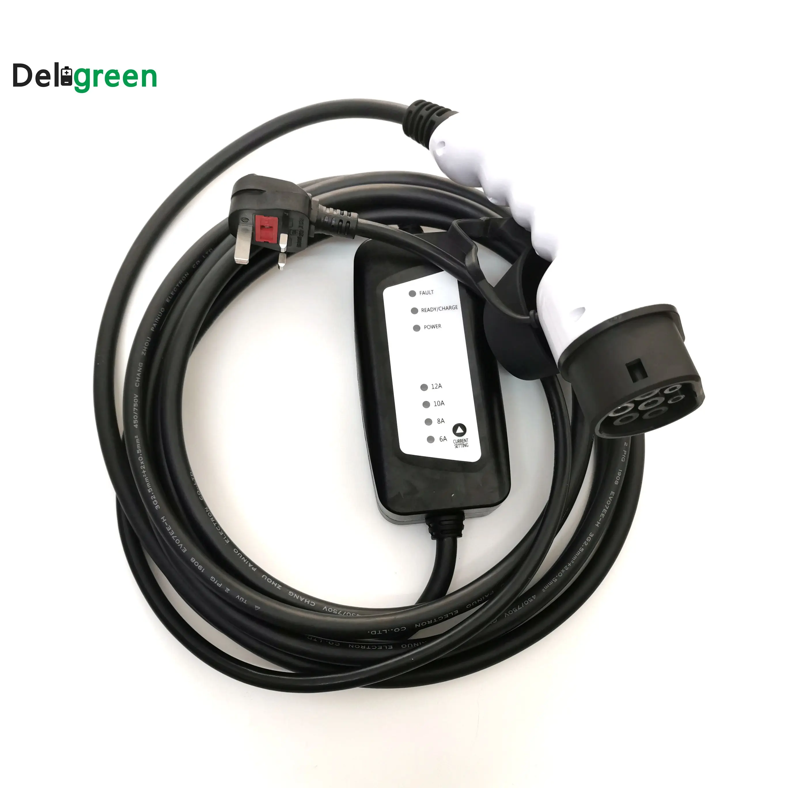 Cargador tipo 1 Nissan e-nv200 UK 3 Pin Enchufe 5m Ev Cable de carga