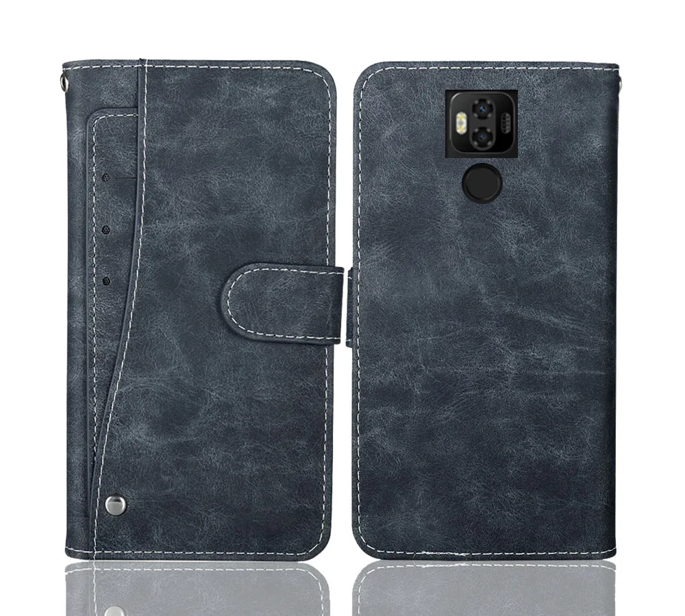 

Luxury Wallet Ulefone Power 6 Case Vintage Flip Leather Cases With Front Card Slots 100% Special Business Protective Cover