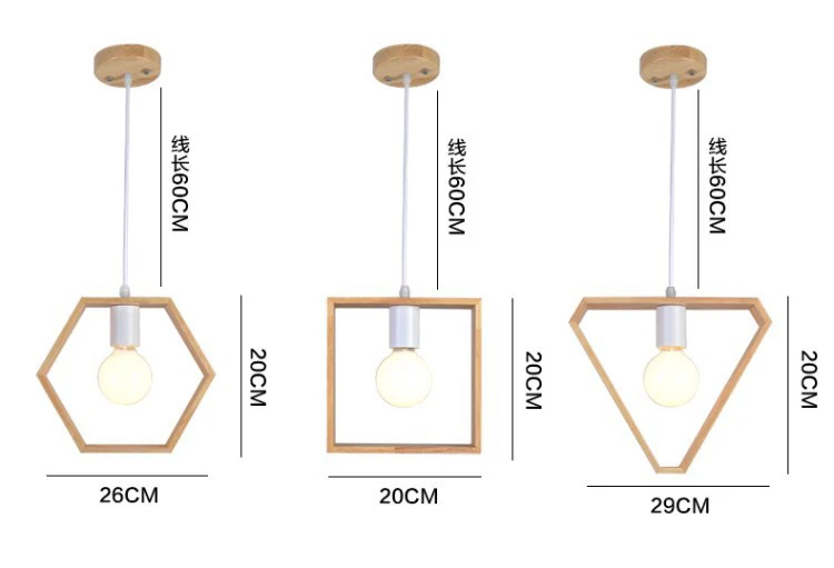 Современный геометрический деревянный подвесной светильник, светодиодный подвесной светильник для ресторана, гостиная, столовая, дерево, подвесной светильник, украшение для помещений, Fixtur