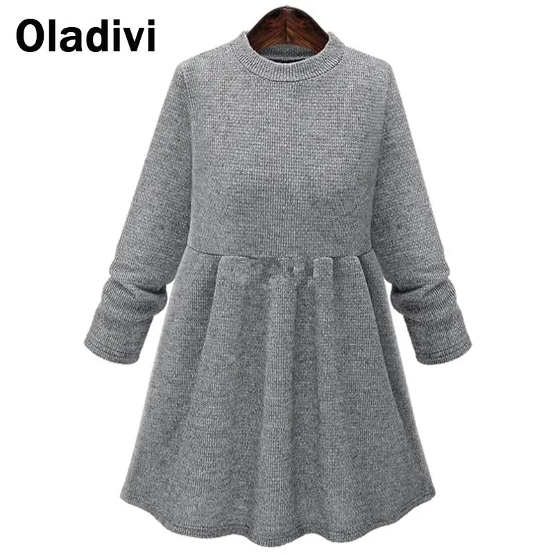 Oladivi/Модная женская одежда Элегантное однотонное Повседневное платье с длинными