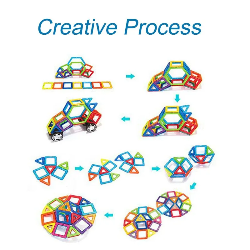 32 шт маленькие магнитные детали квадратный треугольник шестигранный Магнитный конструктор Сделай Сам модельные блоки для детей