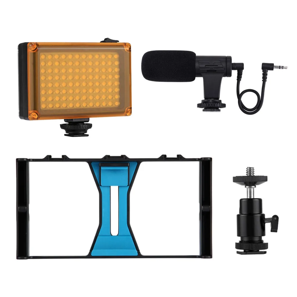 

PULUZ 3 in 1 Live Broadcast LED Selfie Light Smartphone Video Rig Kits for Galaxy/Huawei/ Xiaomi/HTC/ LG all Cellphone