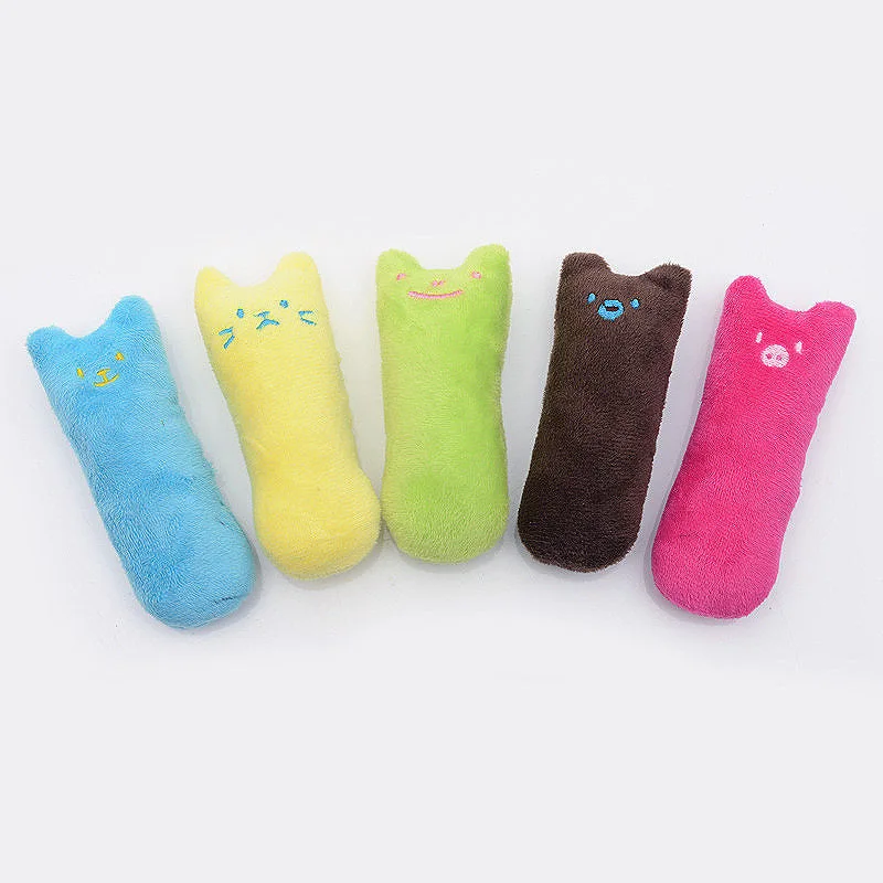 Cat Toys Funny Grinding Catnip Interactive Plush Cat Toy Pet Kitten Chewing Toy Claws Thumb Bite Cat Mint For Cats Teeth Toys