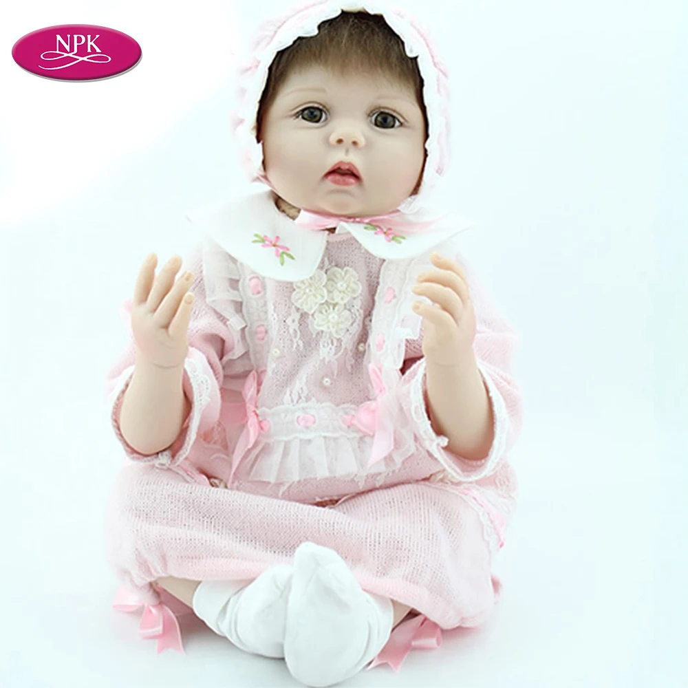 

NPK 55CM Bebes Reborn Toddler Dolls Lifelike Princess Silicone Reborn Girl Baby Bonecas Realista Menina Brinquedo Toys for Girls