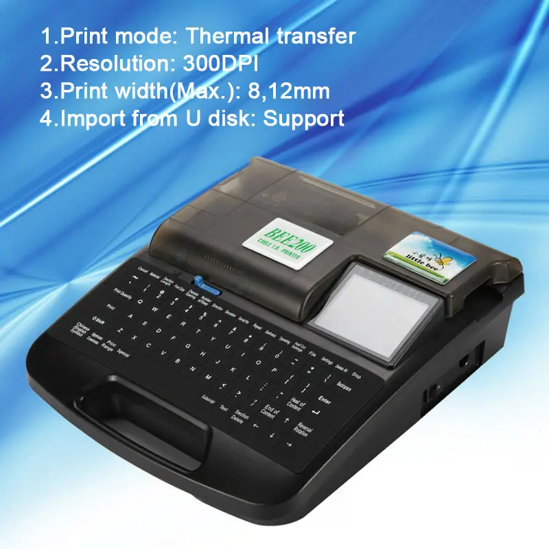 

Wire marker sleeve BEE200 Cable ID printer wire printer tube printing machine ferrule printing machine number printer