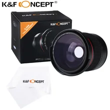K&F Concept 58MM 0.35X Ultra Clear Blue Film Coated Fish Eye Lens + Microfiber Cloth for Canon Nikon DSLR Cameras free shipping