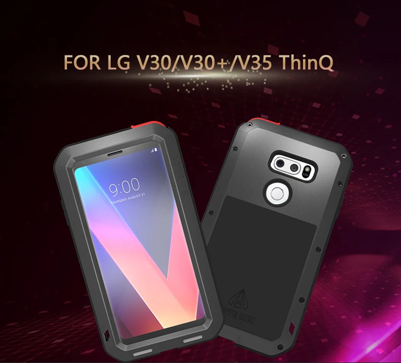 Love MEI Gorilla Glass Screen Case For LG V30/V30+/V35 ThinQ Shockproof Full Body Protect Armor V10 V20 V30 V40 | Мобильные телефоны