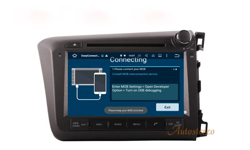 Excellent Car CD DVD player Android Quad core Car GPS navigation for Honda Civic right 2012 - 2015 radio mirror link mp3 video player 19