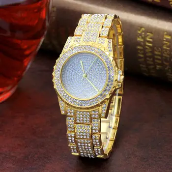 

Fashion Stainless Steel Casual Ladies Watch Quartz Movement Diamond Sand Diamond Watch Analog Watch Alloy Metal Dial Watch #W