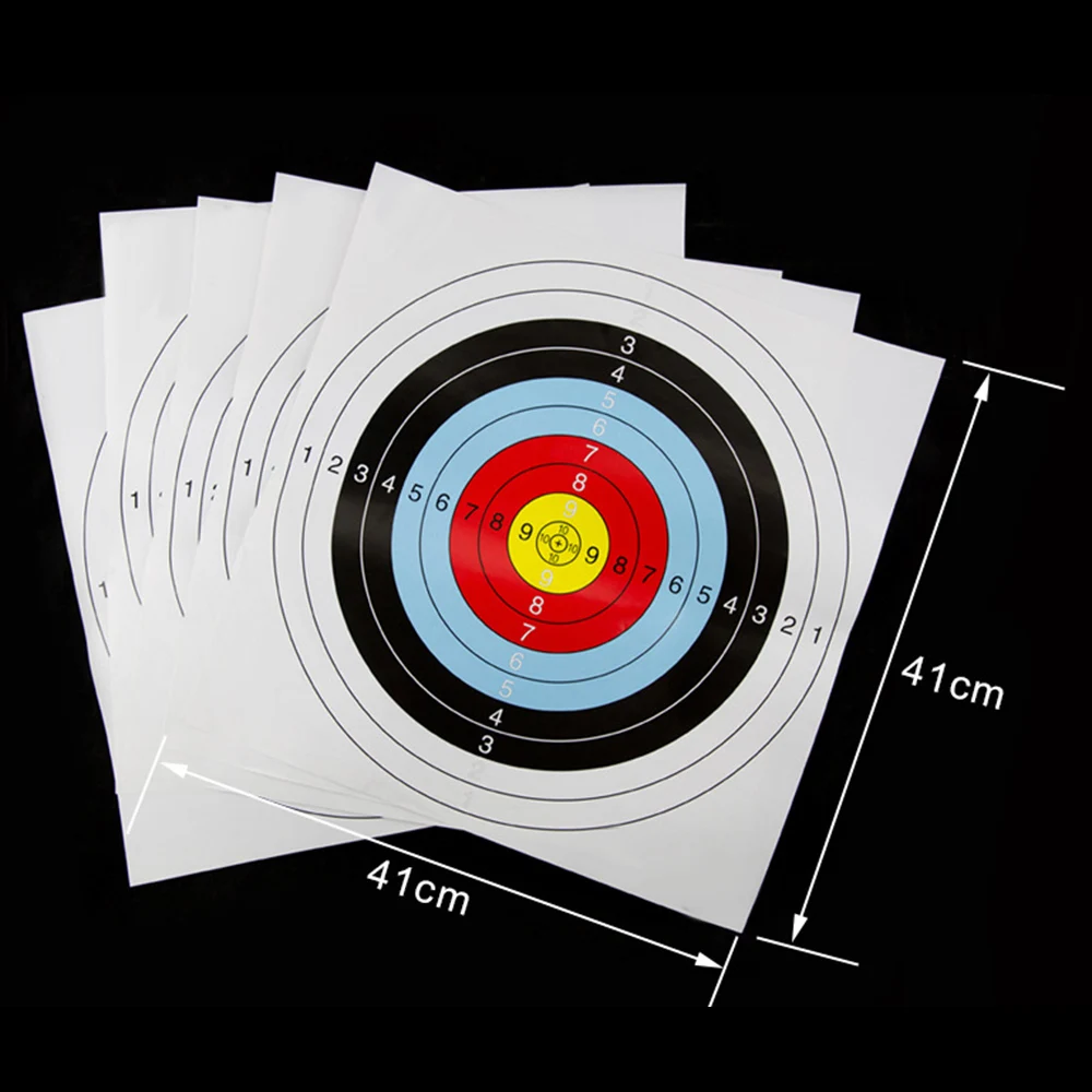 1 шт. 41*41 практика прочный стрельба мишень лица Точная Опора стрельба из лука Дартс бумага развлечения аксессуары упражнения Луки круглые