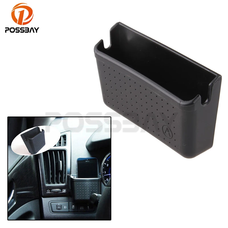 POSSBAY Black Car Mini Trash Can Waste Bin MP3 Phone Storage Mobile