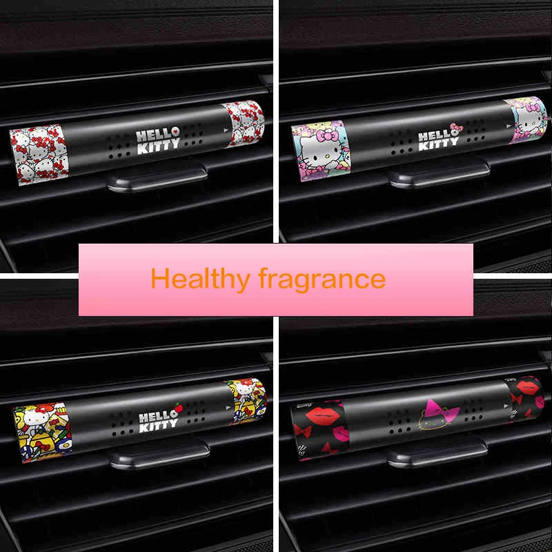 

Hello kitty style Car perfume Aromatherapy Natural Smell Car Air Conditioner Vent Magic Freshener Fragrance Air Freshener