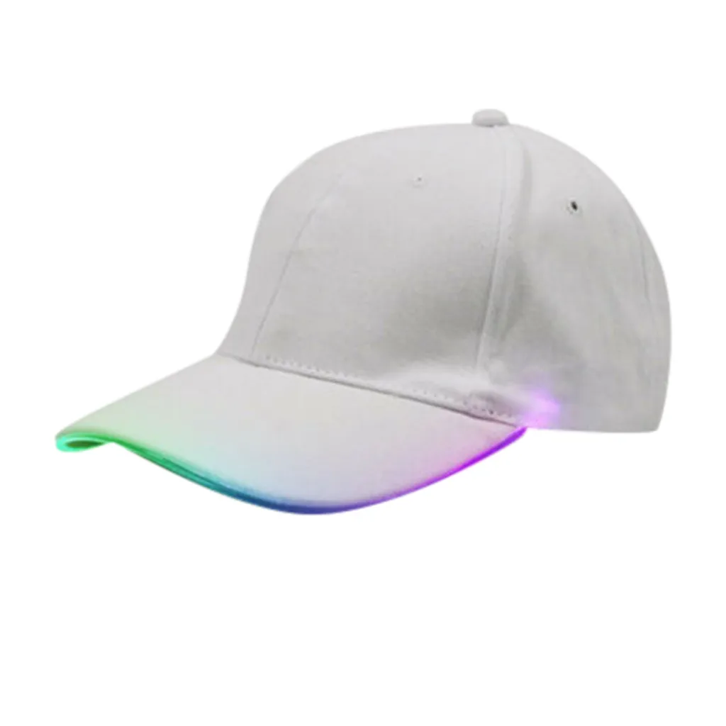 

Fashion Baseball Cap women men cotton LED Lighted up Glow Club Party Hip-Hop Adjustable Sports hats gorras para hombre#pingyou