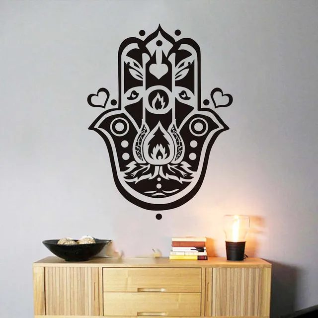 Dctop Hand Of Fatima Diy Wall Sticker For Living Room Arabic Dctop Hand Of Fatima Diy Wall Sticker For Living Room Arabic Religious Believe Hearts Decals