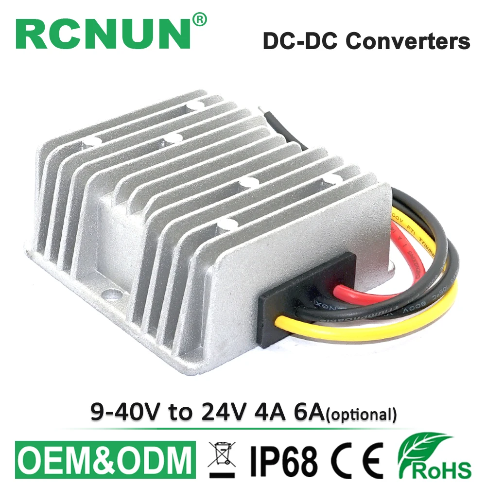 

Top-quality 9-40V to 24V 6A DC DC Automatic Step Up Down Converter 24V to 24V Voltage Stabilizer Boost Buck Module for Cars CE