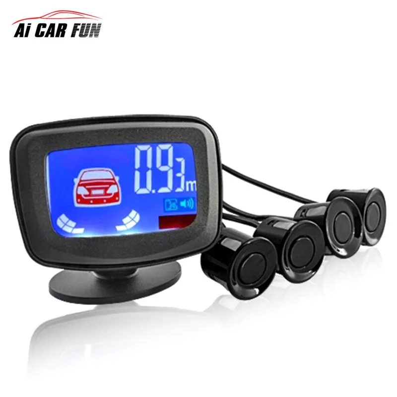 

Mini 2.5 Inch Auto Parktronic 4 Car Parking Sensor 8 Radar Detector 22mm Reverse Backup rear Monitor System LED Display 2017 New