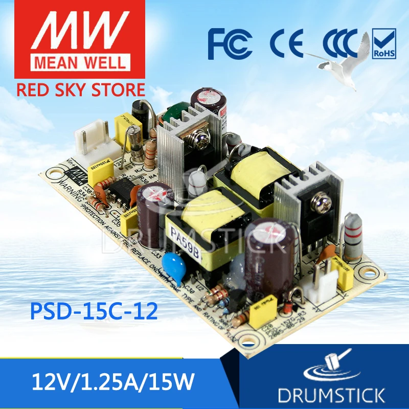 

Hot sale MEAN WELL PSD-15C-12 12V 1.25A meanwell PSD-15 12V 15W Single Output DC-DC Converter