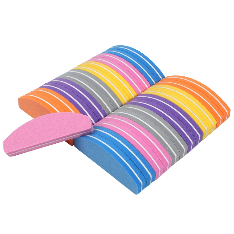 10 шт Губка пилка для ногтей мини полумесяц шлифовальный буферный блок для УФ-гель для ногтей Дизайн ногтей Маникюр Педикюр красочные Буферы
