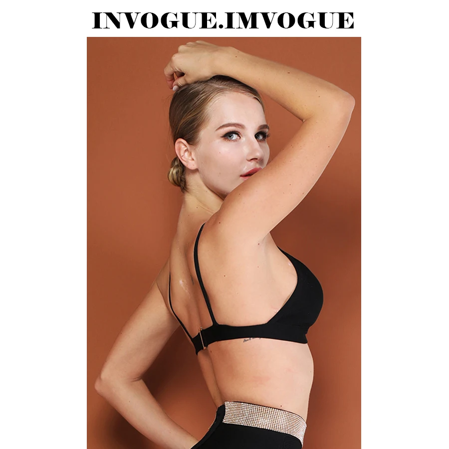 INVOGUE. Женский короткий топ с открытыми плечами IMVOGEU модный пикантный на