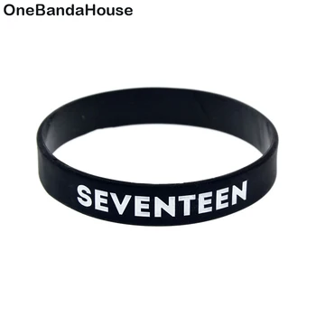 

OBH 50PCS Debossed Seventeen Classic Decoration Silicone Wristband for Music Concert