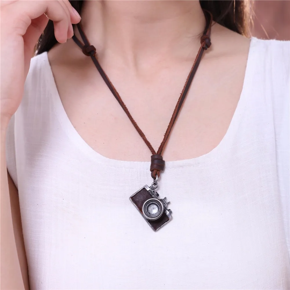 Для мужчин Цепочки и ожерелья новинка 2017 года Jewelry Камера кулон Макси ожерелье