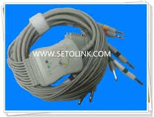 NIHON KOHDEN BANANA 4.0 ,IEC STANDARD ECG CABLE ,10 LEADWIRES BANANA 4.0 END