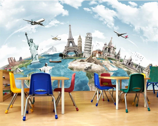 Beibehang Custom Wallpaper Home Decorative Mural Tours Around The World Travel Backdrop Living Room Bedroom Beibehang Custom Wallpaper Home Decorative Mural Tours Around The World Travel Backdrop Living Room Bedroom