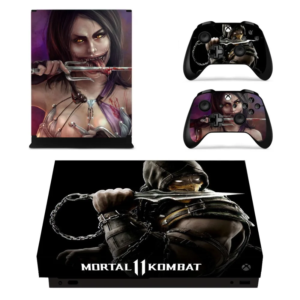 Mortal Kombat 11 стикеры s кожи для Microsoft Xbox One X консоль и контроллер геймпад игры крышка