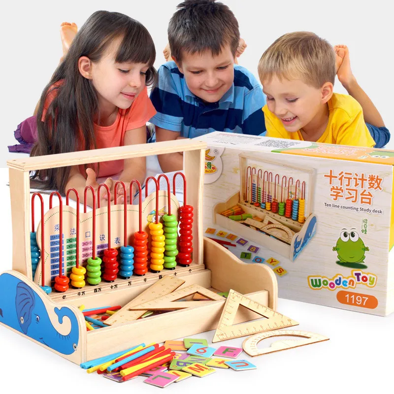 Wooden Beads Toy Multi-Function Multiplication Table with Counting Sticks Math Abacus Scores Educational Toy Montessori Juguetes Wooden Beads Toy Multi-Function Multiplication Table with Counting Sticks Math Abacus Scores Educational Toy Montessori Juguetes
