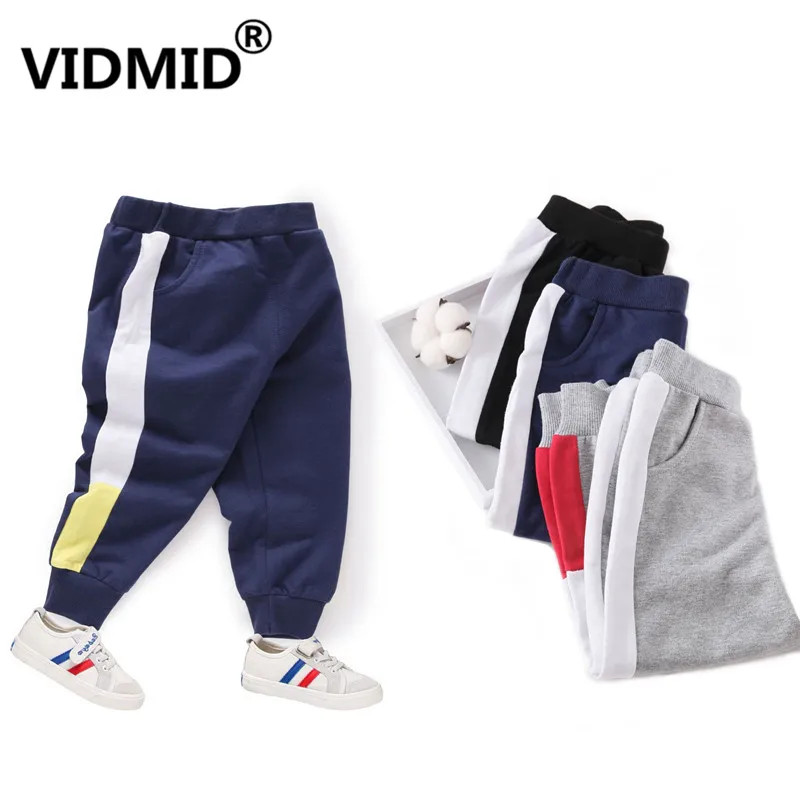 

VIDMID boys full-length Sports pants children Kids for spring autumn clothes kids boys cotton striped pants trousers 4018 26