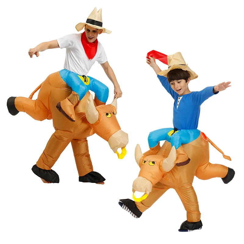 Популярный надувной костюм единорога для взрослых и детей одежда косплея