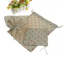 1 шт. с принтом сердца, хлопковая Туристическая сумка со шнурками, чехлы для обуви