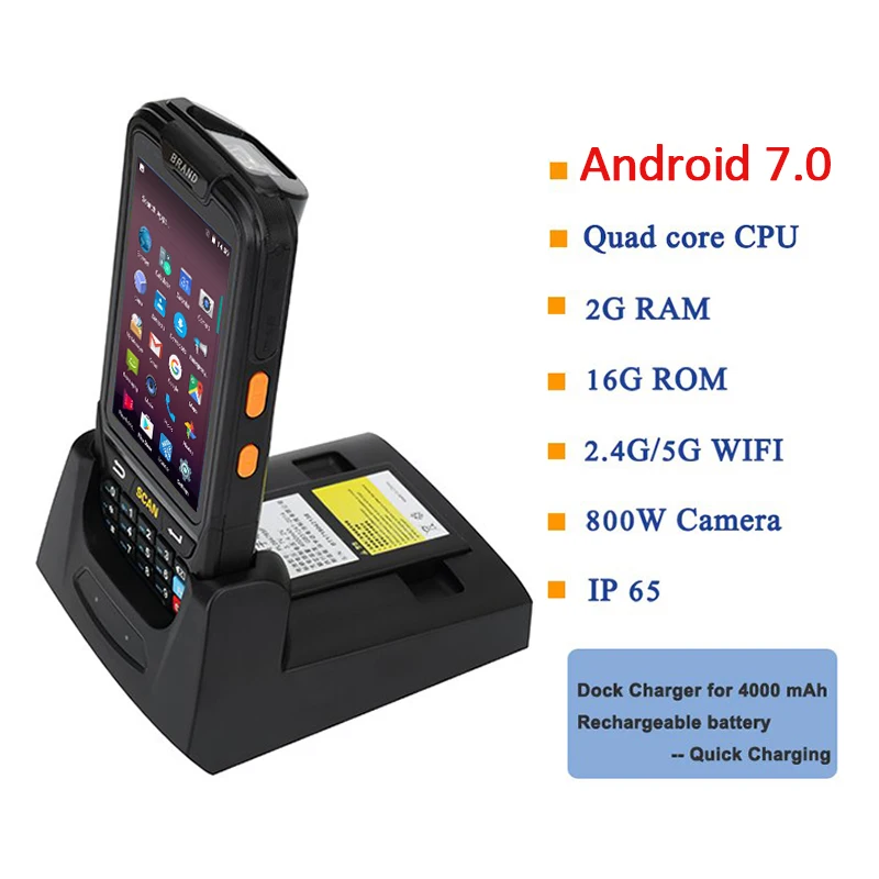

PDA 4.0 Inch Display handheld terminal Wifi/ Bluetooth /3G/ 4G Android5.1 Smartphone PDA UHF RFID Handheld Chip ID Card Reader