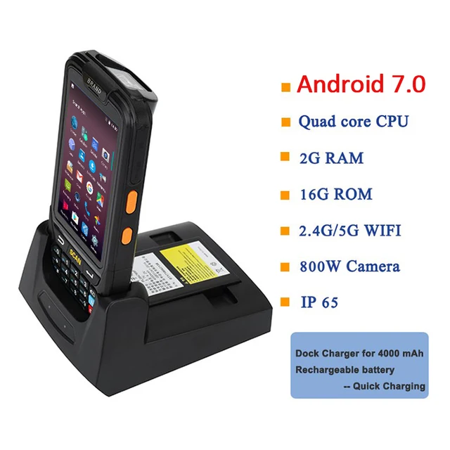 PDA 4.0 Inch Display handheld terminal Wifi/ Bluetooth /3G/ 4G Android5