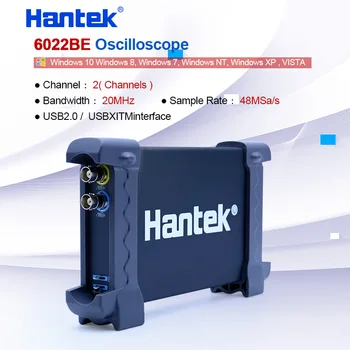 

Hantek Laptop PC USB Digital Storage Virtual Oscilloscope 2CH Oscilloscope 6022BE 20Mhz Handheld Portable Osciloscopio