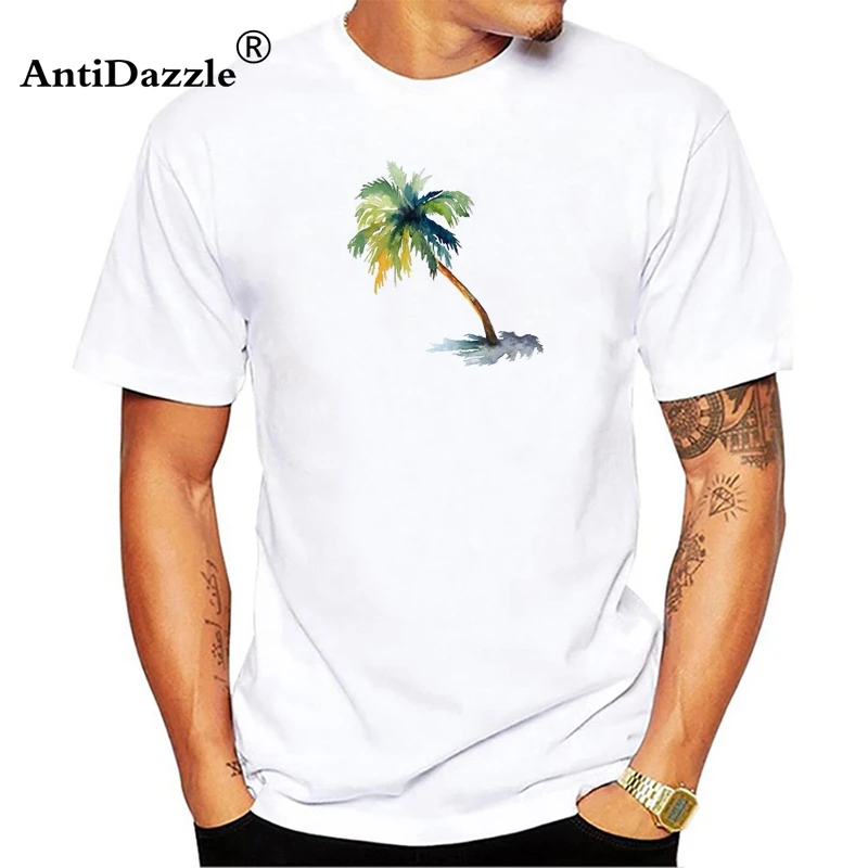 

Antidazzle mens t shirts Streetwear surfs Men's Short Sleeve Clothes Sunshine Palm Tree T-shirts Surffing Trooper T Shirts