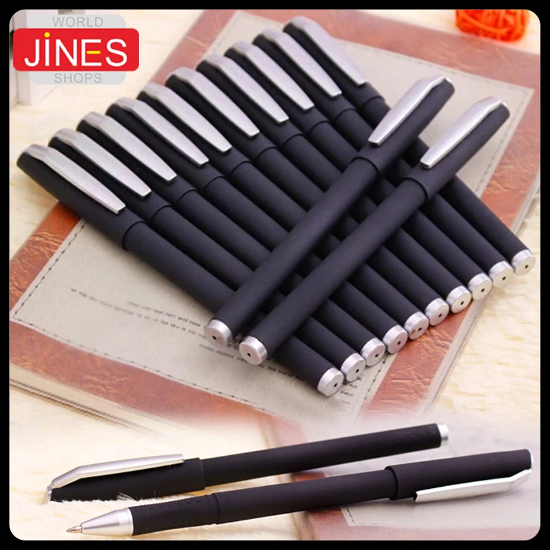 

12 pieces/Lot 0.5mm Gel Pens Black Ink Scrub Shell Kawaii Writing Pens Material Escolar Stationery Office School Supplies