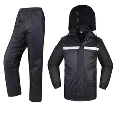 Мужские wo мужские Hi Vis непромокаемый костюм комплект для дождя черный дождевик водонепроницаемый светоотражающий безопасности raingear