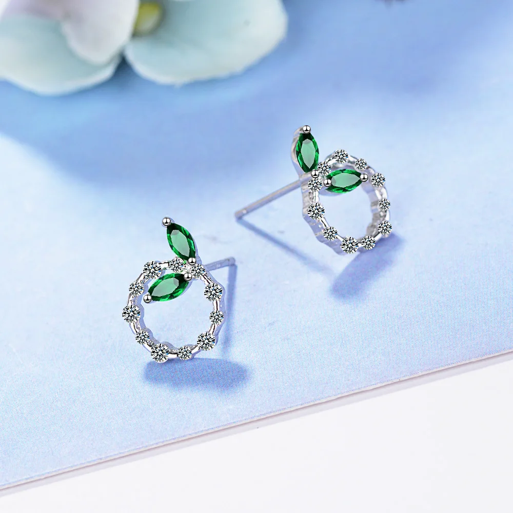 leaves stud earrings silver 925 (7)