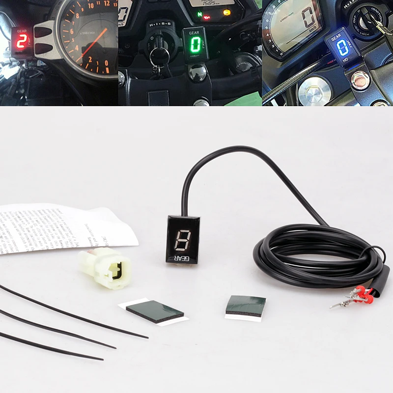 For Kawasaki NINJA 250R 300 400 400R 650R 1000 ZX6RR LED Electronics 6 Level Gear Indicator Moto Speed Digital Meter|Instruments| - AliExpress