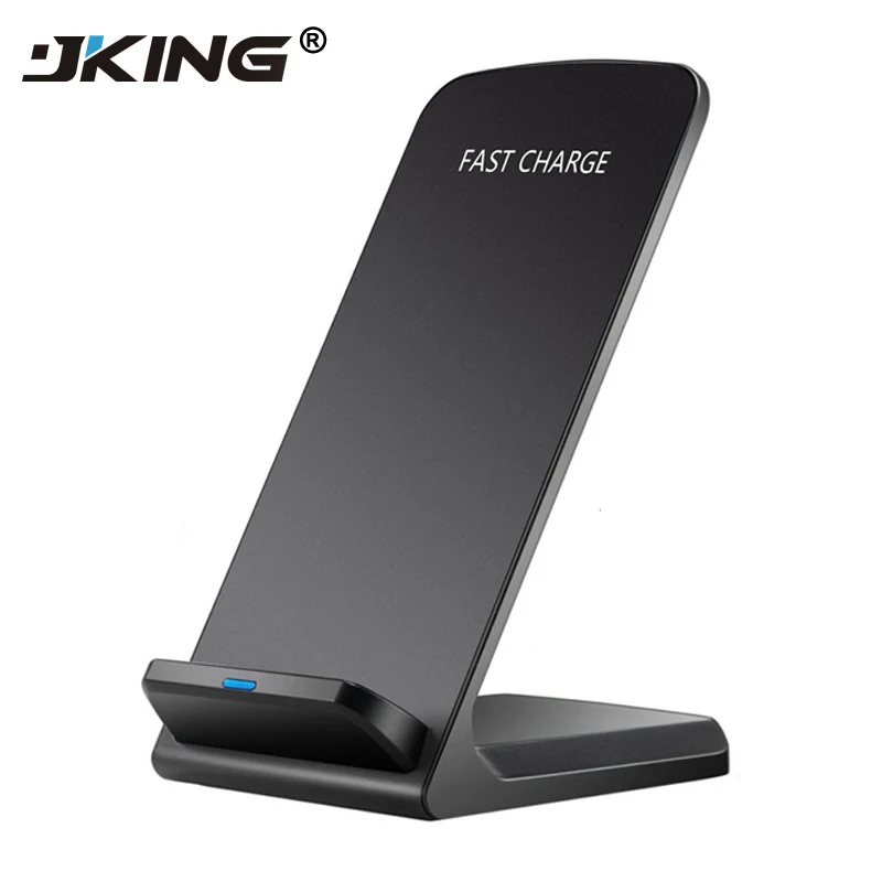 

JKING QI Wireless Charger Quick Charge 2.0 Fast Charging for iPhone 8 10 X Samsung S6 S7 S8 2-Coils Stand 5V/2A & 9V/1.67A