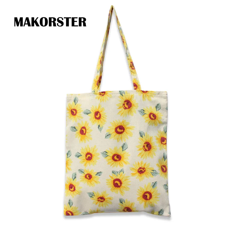 

MAKORSTER New summer ladies Bag gift small top-handle bags Canvas designer shopping handbag female bolsos mujer de marca famosa