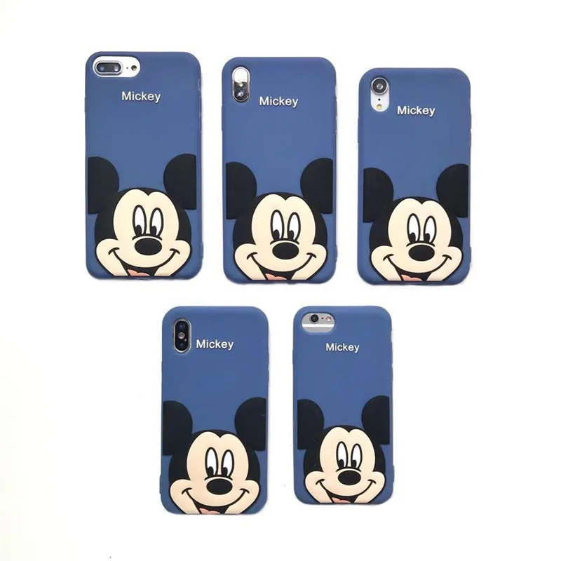 

Cute Cartoon Mickey Mouse Soft Silicone Couqe Case for iPhone X Xs Max XR XS 8 8Plus 7 7Plus 6 6s Plus Phone Cover
