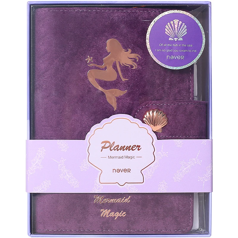 Never Purple Mermaid Sea Planner Loose Leaf Binder Organizer A6 Planner  Personal Diary Book Office And School Supplies - Planners - AliExpress