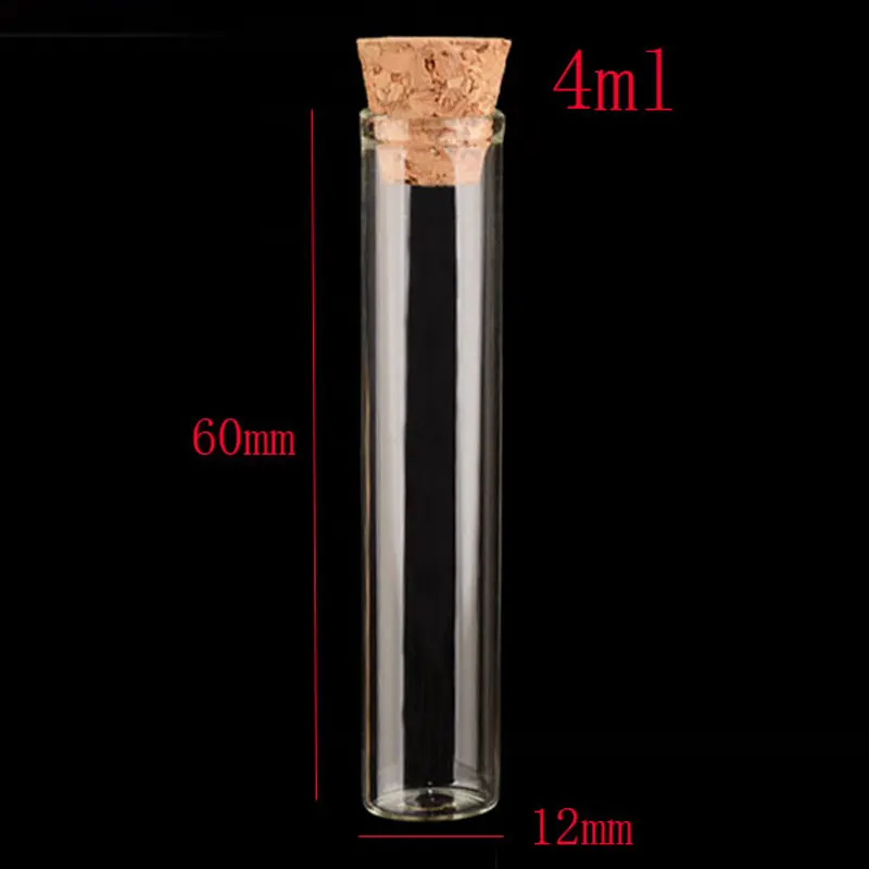 4ml tiny cork stopper vial,glass tube with wooden cork,Mini sample vial