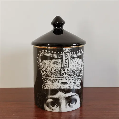 Fornasetti Подсвечники Канделябр Украшения Дома изысканный Керамика сахарной джеверлли хранения кувшин, чашка цветочных горшков под заказ домашний декор - Цвет: 19