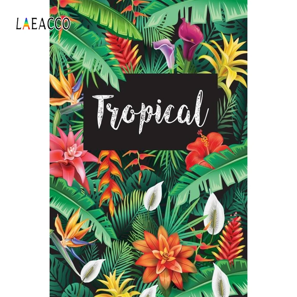 

Laeacco Tropical Palms Tree Leaves Backdrop Portrait Photography Backgrounds Customized Photographic Backdrops For Photo Studio