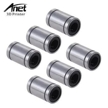 

2/4/6 pcs Anet 3D Printer LM8UU 8mm Inside Dia Rubber Linear Ball Bearing Bushing for 3D Printing